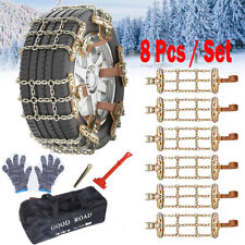 8 Pack Tire Snow Chains for Car SUV Pickup Trucks Wheel Heavy Duty Anti-Skid USA