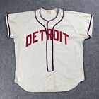 VINTAGE 1940s Detroit Tigers Wilson Baseball Jersey 40s Size 44 Flannel MLB Game