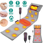 Full Body Heated Massage Mat Electric Back Heat Vibration Massage Pain Relief