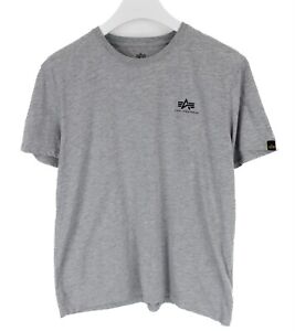 ALPHA INDUSTRIES T-Shirt Men's LARGE Short Sleeve Grey Melange
