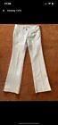 Cabi Womens Jeans White Mid Rise Size 4 Double Button Zip