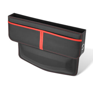 Car Seat Gap Catcher Filler Storage Box Pocket Organizer PU Leather Universal