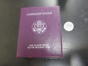 1986-S Proof Silver Eagle in Box No COA