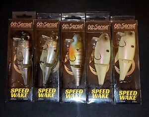 ❗️LOT OF 5❗️6th SENSE SPEED WAKE 100 LURES Bass Pike Walleye Trout Musky 3.9