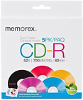 Cool Colors CD-R Discs with 52X Recording Speed and 700 MB in Paper Sleeves (5-P