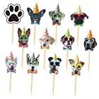24 PCS Dog Face Dog Cake Topper Puppy Birthday Garland Pet Cupcake Toppers