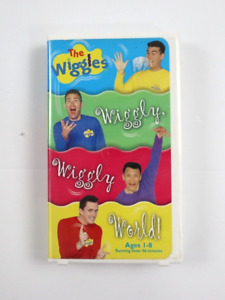 VTG The Wiggles Wiggly, Wiggly World VHS Hard Plastic Clamshell