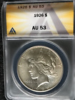 New Listing1926 Peace Silver Dollar ANACS Certified AU-53 Coin