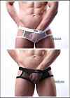 High-Quality Men Lingerie Mesh Fishnet Underwear Thongs Brief Shorts Black/White