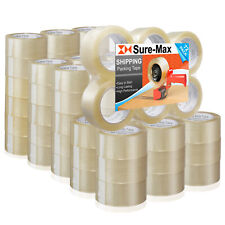 72 Rolls Carton Sealing Clear Packing Tape Box Shipping- 1.8 mil 2
