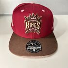 Sacramento Kings Hat 7 5/8 Maroon Brown Pink Brim Mitchell & Ness NEW Patch NBA