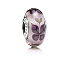 Authentic Pandora  Murano Butterfly Kiss Pink Christmas Charm Gift Pouch