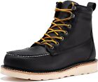 ROCKROOSTER Steel Toe Work Boots , 6 inch Durable Comfortable Vibram Rubber Sole