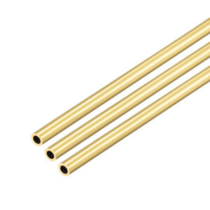 3pcs Brass Round Tube 300mm 3mm OD 0.5mm Seamless Straight Pipe Tubing