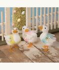 Bethany Lowe Easter Set Of 3 Different Ducks In Vests RL9809