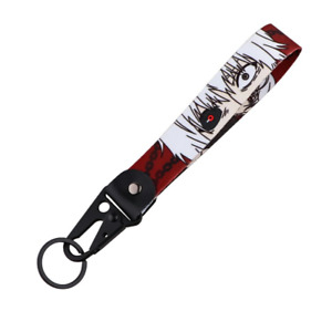 Tokyo Ghoul Anime Ken Kaneki Lanyard Wrist Strap Hook Key Tag Keychain