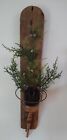 New ListingEarly Primitive Hanging Wooden Brush Holder With Antique Paint Brush