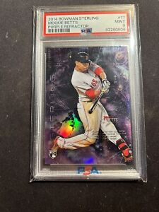 New Listing2014 Bowman Sterling Purple Refractor Mookie Betts RC /50 PSA 9