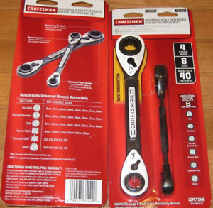 Craftsman 2pc 4-IN-1 Metric Universal Reversible Ratcheting Box End Wrench 35307