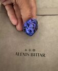 100% Authentic ALEXIS BITTAR ASYMMETRICAL Multicolor Lucite/ Gunmetal Ring