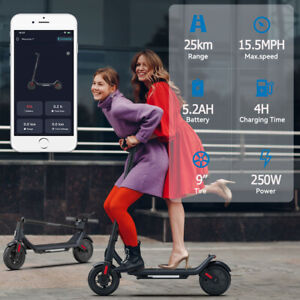 A6L ELECTRIC SCOOTER 25KM LONG RANGE 250W ADULT FOLDING ESCOOTER 5.2AH  WITH APP