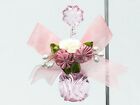 New ListingVintage Pink Christmas Ornament Beads Ribbon Bow Plastic Dew Drop Clear 4