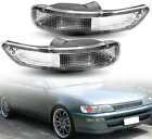 For 1993-1997 Toyota Corolla Clear Chrome Front Bumper Lamp Light Left+Right Set (For: 1997 Toyota Corolla)