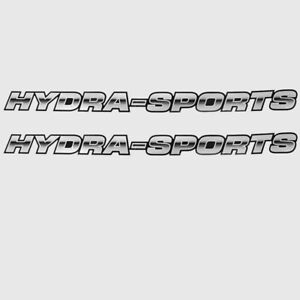 Hydra-Sports Boat Decals | 44 x 3 Inch Gray Black Gradient (Pair)