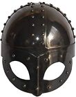 New ListingBlack Plated Antique Medieval Viking Mask Helmet SCA LARP Reenactment Adult Helm