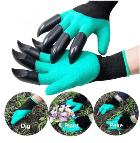 1pair Garden Gloves with Claws Gardening Supplies and Tools for Planting Digging