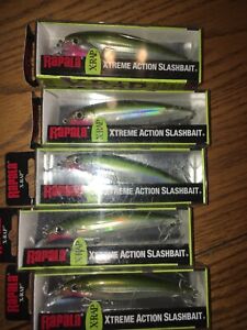 RAPALA SALTWATER X-RAP 10's=5 OLIVE GREEN COLORED FISHING LURES