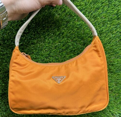 PRADA Tessuto Nylon Sport Shoulder Bag Orange-31/25