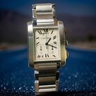 Cartier Chronograph Tank Francaise 2653 Chronoflex Watch - W51024Q3