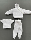 D6-1-1 1/12 Scale Clothes White Hoodie + Pants + Short Sleeves Model for 6''