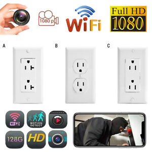 AC Wall Outlet Hidden Camera HD 1080P Home Security Nanny Cam Video Recorder