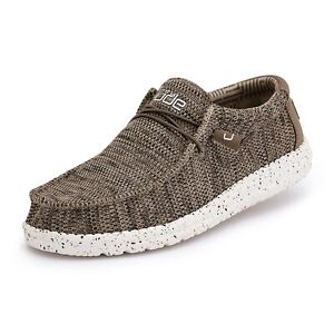 Hey Dude Men's Wally Sox Brown | Men’s Shoes | Men's Lace Up Loafers |