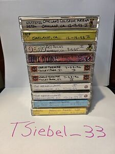 Lot Of 10 Grateful Dead Live Cassette Tapes Audience And SBD 70s 80s 90s