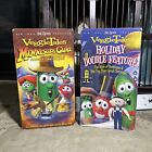 Lot of 2 VeggieTales VHS Children's Christian Movies Minnesota Cuke, Christmas