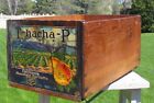 Vtg Wood T-hacha-P Produce Crate California Mountain Bartletts Fruit Box Wooden