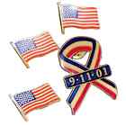 Patriotic Flags 09/11 9-11 September 11 2001 Patriotic Lapel Pin USA Set Of 4