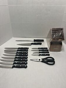 Wusthof Gourmet 16 Pc. Knife Block Set - Acacia 1095071607 in retail box