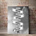 Family Street Sign with Dates  Wall Art