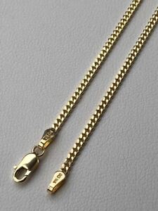 Solid 14k Gold Miami Cuban Link Chain 2mm Necklace Great For Mens Pendant 16-24