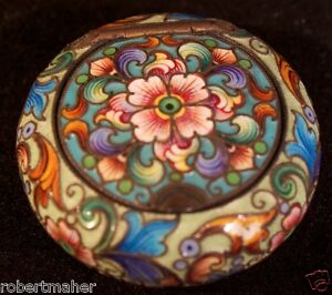 Russian Enameled Silver Snuff Box Marked Fedor (Feodor) Ruckert MAKE ME AN OFFER