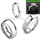Tungsten Carbide Silver Color Wedding Band Mens Womens Engagement Bridal Ring