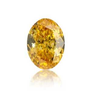 0.27 Carat Loose Yellow Diamond Oval SI1 GIA Certified Fancy Jewelry Gift Rare