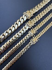HANDMADE Tight Link Solid 10k Gold Miami Cuban Link Chain Or Bracelet Necklace