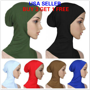 Muslim Neck Cover Head scarf Inner Hijab Caps Islamic Underscarf Ninja Scarf hat
