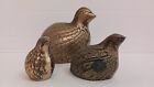 Lot of 3 Vintage Brass Quail FIgurines - Various Sizes
