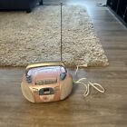 Vintage Barbie AM/FM Radio CD Player Boombox Pink Grey 2002 - Tested Rare BE-497